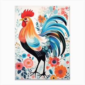 Bird Painting Collage Chicken 4 Canvas Print