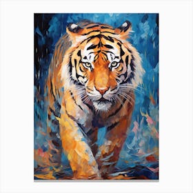 Tiger Art In Post Impressionism Style 4 Canvas Print