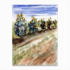 Bushes - impressionism vertical nature watercolor Anton Maliar Canvas Print