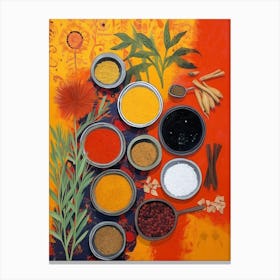 African Cuisine Matisse Inspired Illustration11 Canvas Print