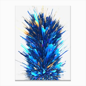 Abstract Blue Starburst Canvas Print