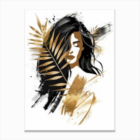 Gold Leaf Painting 6 Canvas Print