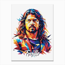 Trujillo Metallica 01 Portrait Music Icon Style WPAP Pop Art Canvas Print