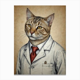 Doctor Cat 3 Canvas Print