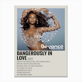 Beyonce Dangerously In Love 2003 Poster Canvas Print