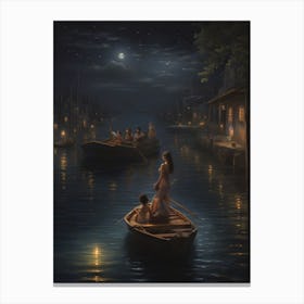 Night On The Water Canvas Print