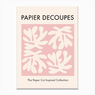 Papiers Paper Cut Pink Canvas Print