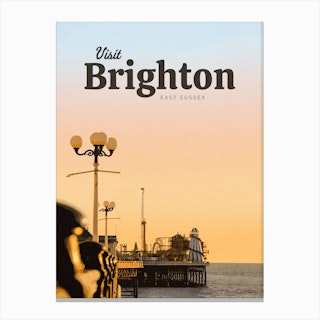 Brighton Blue Canvas Print by The Good Eggs - Fy