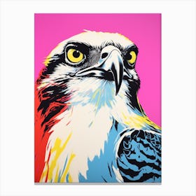 Andy Warhol Style Bird Osprey 1 Canvas Print