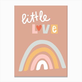 Little Love Rainbow Neutral Kids Canvas Print