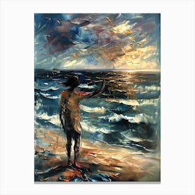 Woman On The Beach Canvas Print