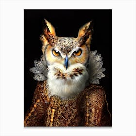 Lady Veronica The Owl With A Plan Pet Portraits Canvas Print