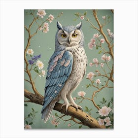 Owl In Blossom no1 Canvas Print