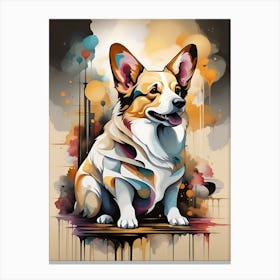 Corgi Painting Canvas Print