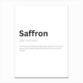 Saffron Definition Meaning Canvas Print