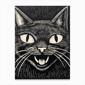 Screaming Cat 5 Canvas Print