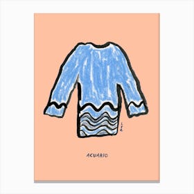 Suéteres del zodiaco | Acuario Canvas Print