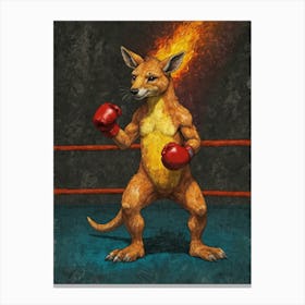 Kangaroo Boxing 1 Canvas Print