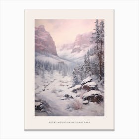 Dreamy Winter National Park Poster  Rocky Mountain National Park United States 1 Canvas Print