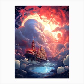 Ship In The Sky 6 Canvas Print