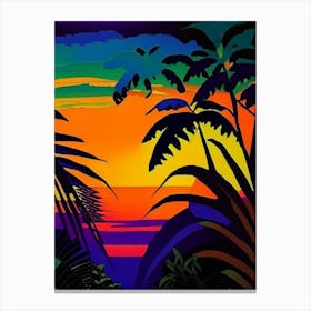 Tropical Matisse Inspired Sunrise Canvas Print