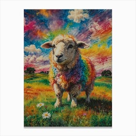 Rainbow Sheep 1 Canvas Print