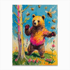 Bee Bear Canvas Print