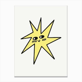 Happy Star Illustration Canvas Print