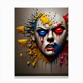 Clown Face~ Escape Clause ~ Reimagined Canvas Print