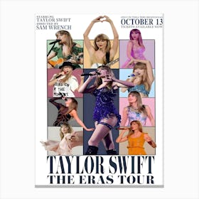 Taylor Swift The Eras Tour Concert Music Canvas Print