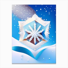 Diamond Dust, Snowflakes, Pop Art Matisse 2 Canvas Print