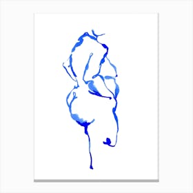 Blue Woman 12 Canvas Print