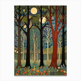 William Morris Moonlight In The Forest 47 Canvas Print