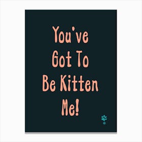 You'Ve Got To Be Kitten Me Canvas Print