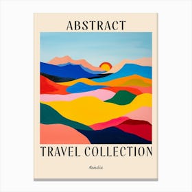 Abstract Travel Collection Poster Namibia 4 Canvas Print