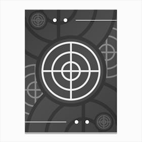 Abstract Geometric Glyph Array in White and Gray n.0047 Canvas Print