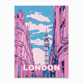 London In Pink Canvas Print