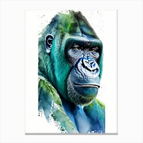Cheeky Gorilla Gorillas Mosaic Watercolour 1 Canvas Print