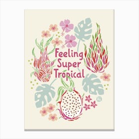 Feeling Super Tropical [ivory] Canvas Print