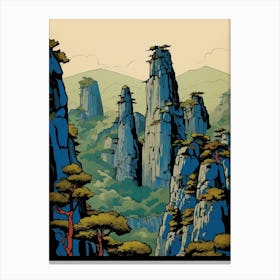 Shosenkyo Gorge, Japan Vintage Travel Art 1 Canvas Print