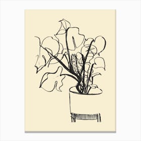Monstera Swiss Cheese Plant Potted Plant Canvas Print