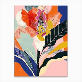 Colourful Flower Illustration Rose 2 Canvas Print