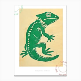 Green Jacksons Chameleon 2 Poster Canvas Print