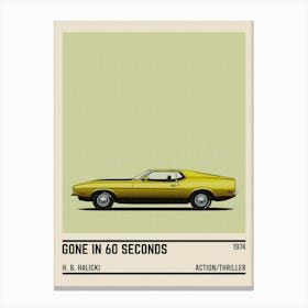 Gone In 60 Seconds (1974) Car Canvas Print