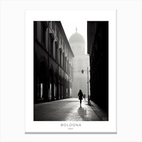 Poster Of Bologna, Italy, Black And White Analogue Photography 3 Canvas Print