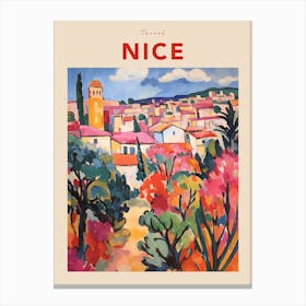 Nice France 8 Fauvist Travel Poster Canvas Print