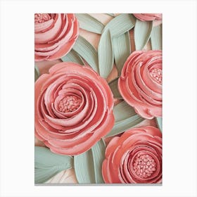 Pink Roses 1 Canvas Print