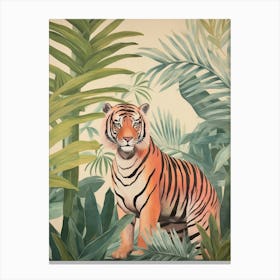 Tiger 1 Tropical Animal Portrait Canvas Print
