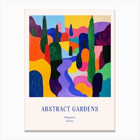 Colourful Gardens Volksgarten Austria 1 Blue Poster Canvas Print