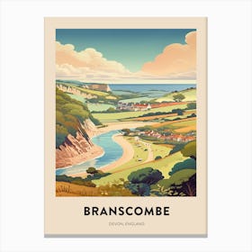 Devon Vintage Travel Poster Bournemouth 5 Canvas Print